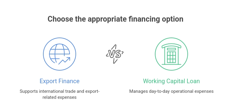 export finance vs working capital loan .choose the right financing options